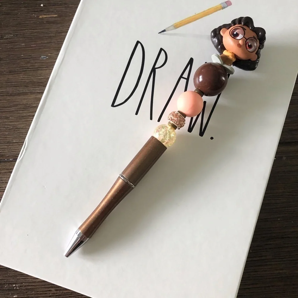 Disney Doorables: Turning Red: Priya Mangal handmade beaded pen